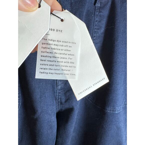 NWT Universal Standard Cargo Pants Blue Twill Navy Wide Leg 14/16 - Picture 4 of 7